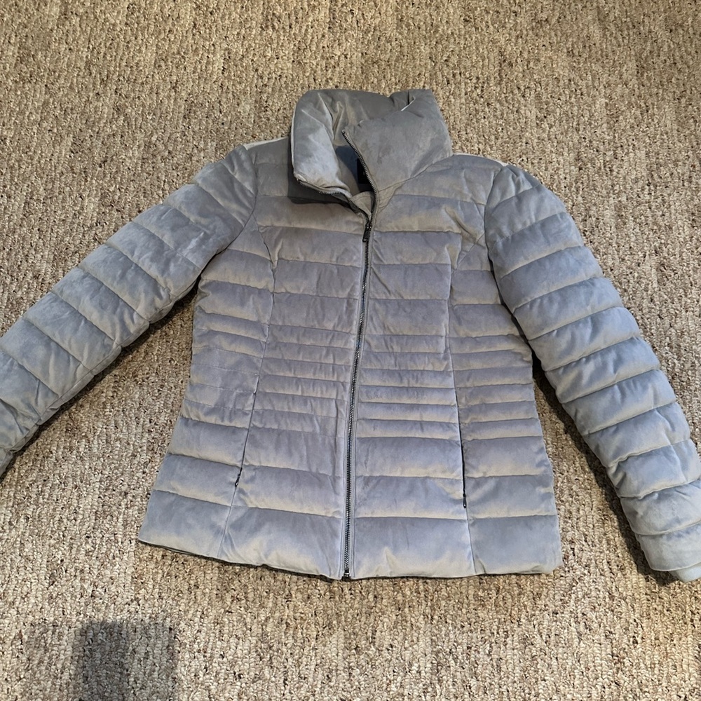 London fog gray puffer jacket women’s